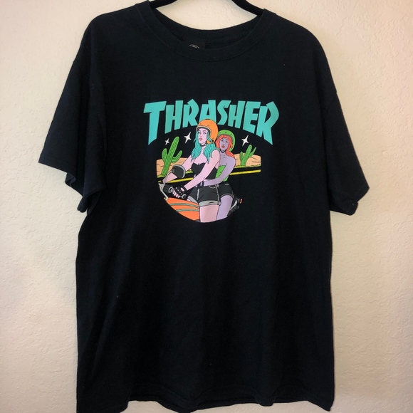 oversized thrasher t shirt dress